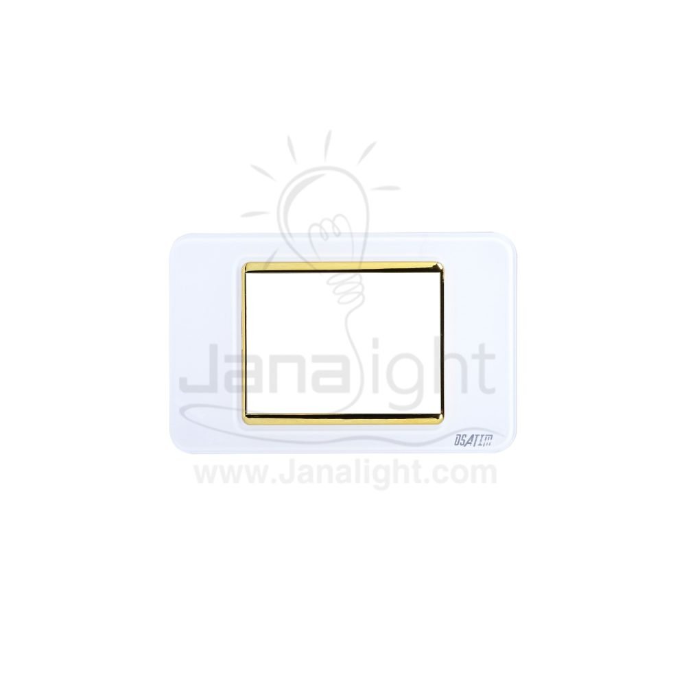 وش اكرليك ابيض وذهبي OSA بومبي Osa 3 gang screwless white and gold acrylic wall plate switch cover