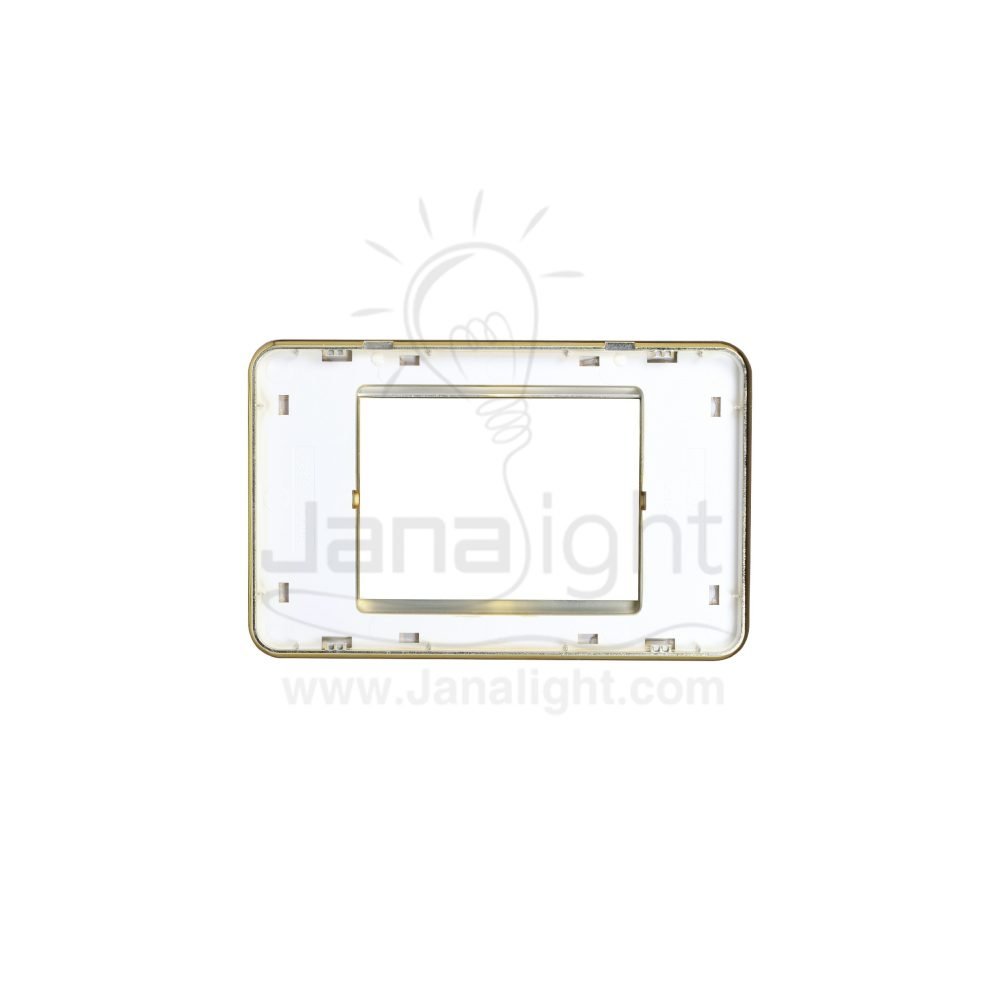 وش اكرليك ابيض وذهبي OSA بومبي Osa 3 gang screwless white and gold acrylic wall plate switch cover