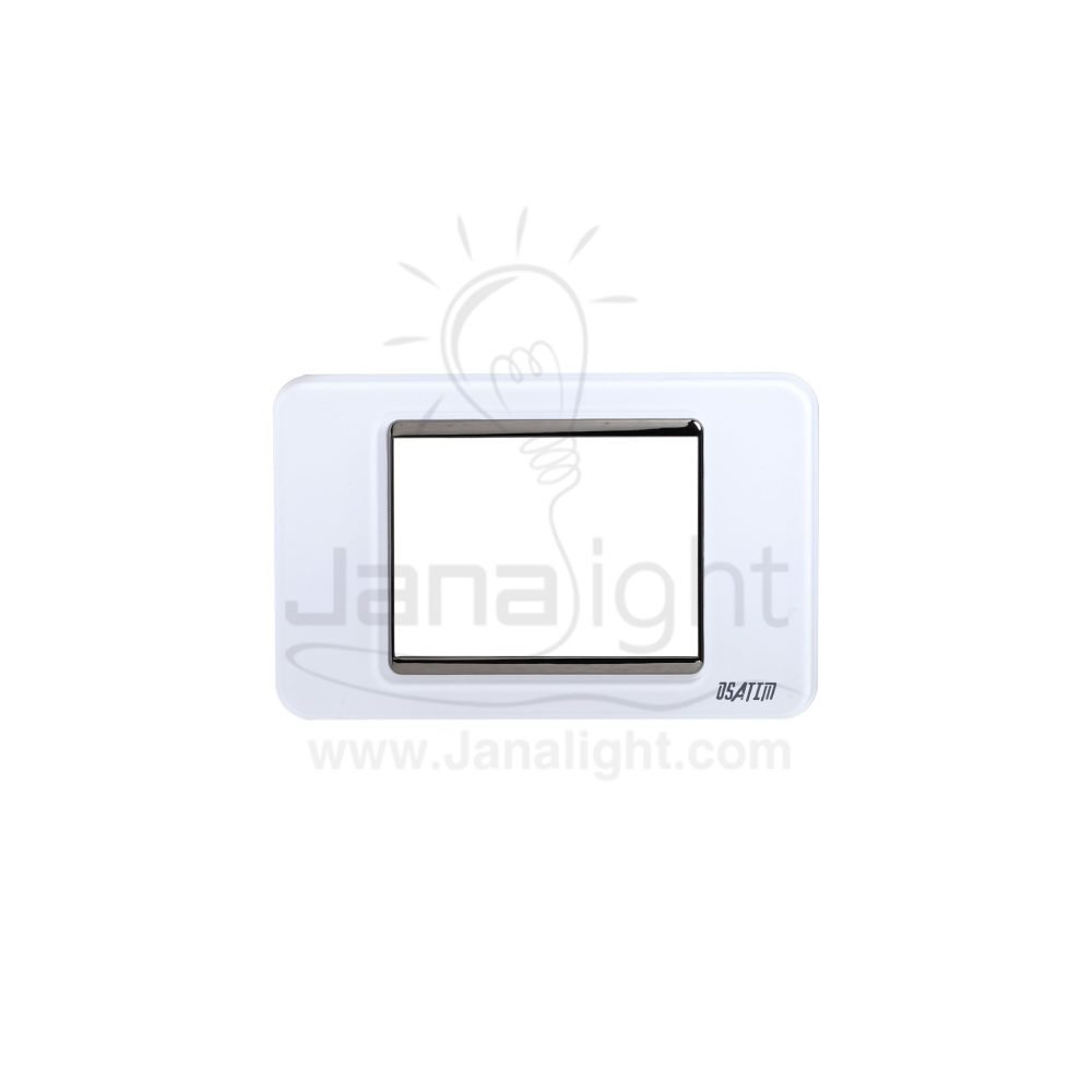 وش اكرليك ابيض واسود OSA بومبي Osa 3 gang screwless white and black acrylic wall plate switch cover