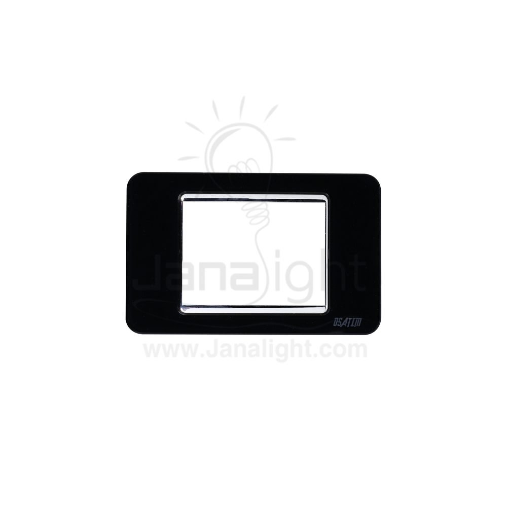 وش اكرليك اسود وفضي OSA بومبي Osa 3 gang screwless black and silver acrylic wall plate switch cover