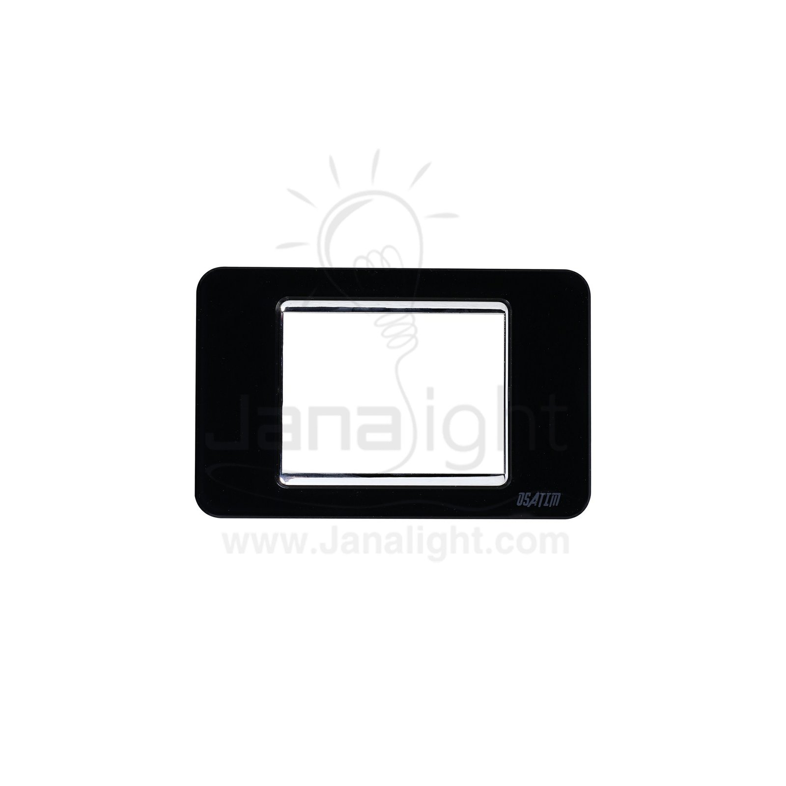 وش اكرليك اسود وفضي OSA بومبي Osa 3 gang screwless black and silver acrylic wall plate switch cover