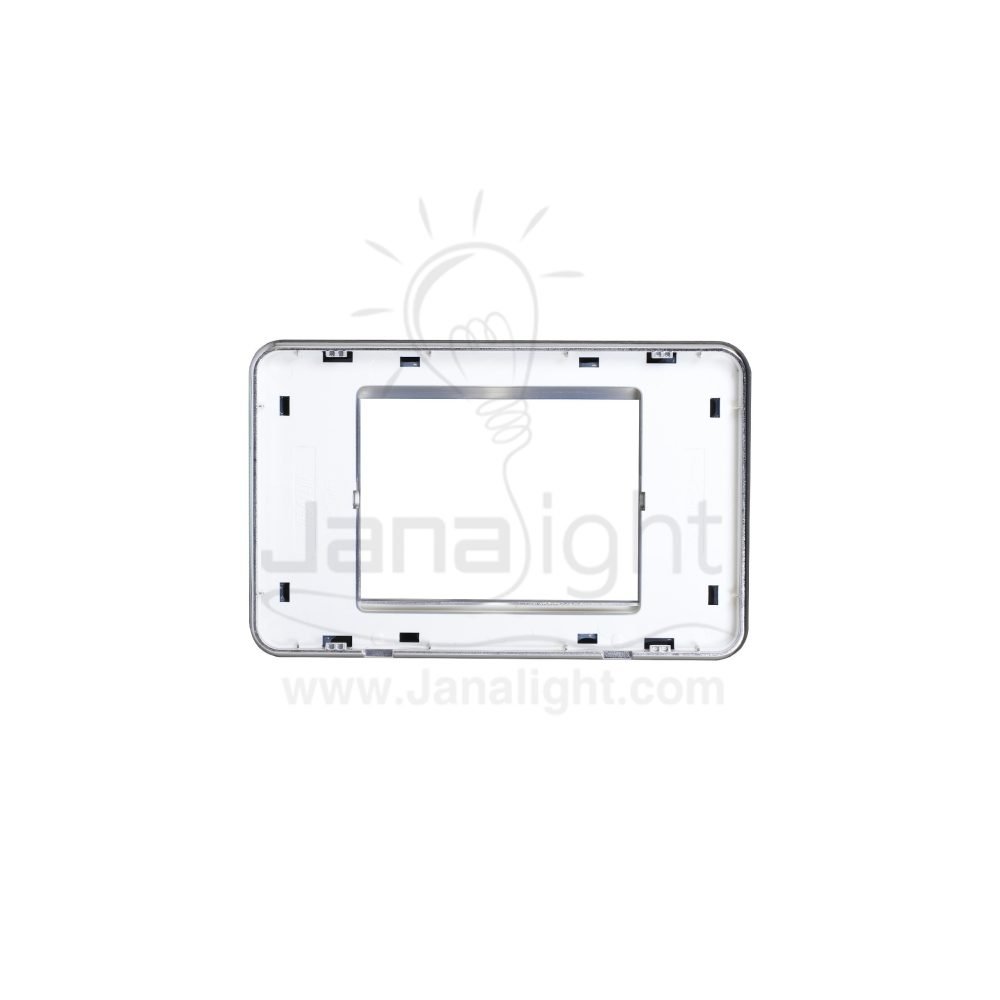 وش اكرليك اسود وفضي OSA بومبي Osa 3 gang screwless black and silver acrylic wall plate switch cover