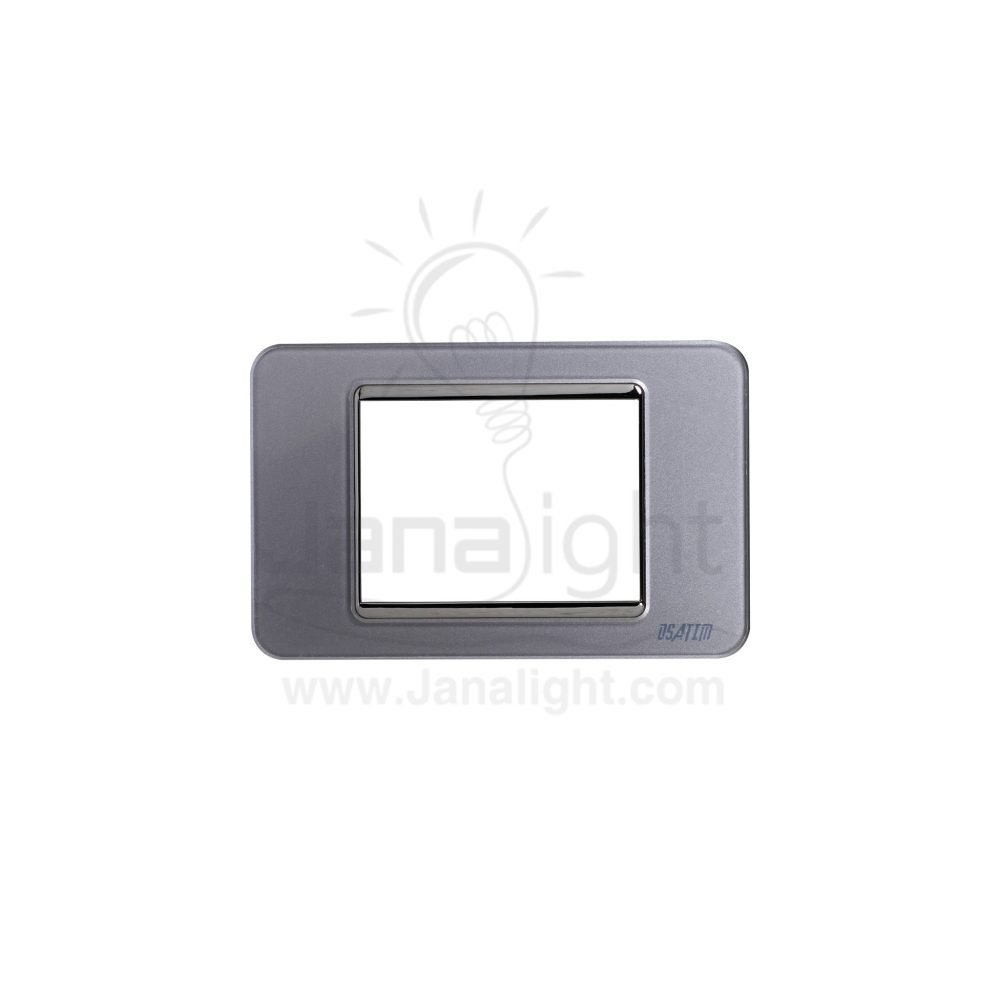 وش اكرليك رمادي واسود OSA بومبي Osa 3 gang screwless gray and black acrylic wall plate switch cover