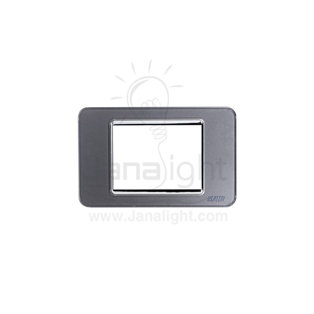 وش اكرليك رمادي وفضي OSA بومبي Osa 3 gang screwless gray and silver acrylic wall plate switch cover