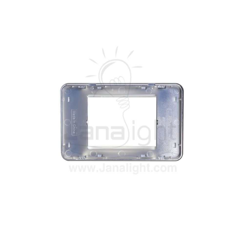وش اكرليك رمادي وفضي OSA بومبي Osa 3 gang screwless gray and silver acrylic wall plate switch cover