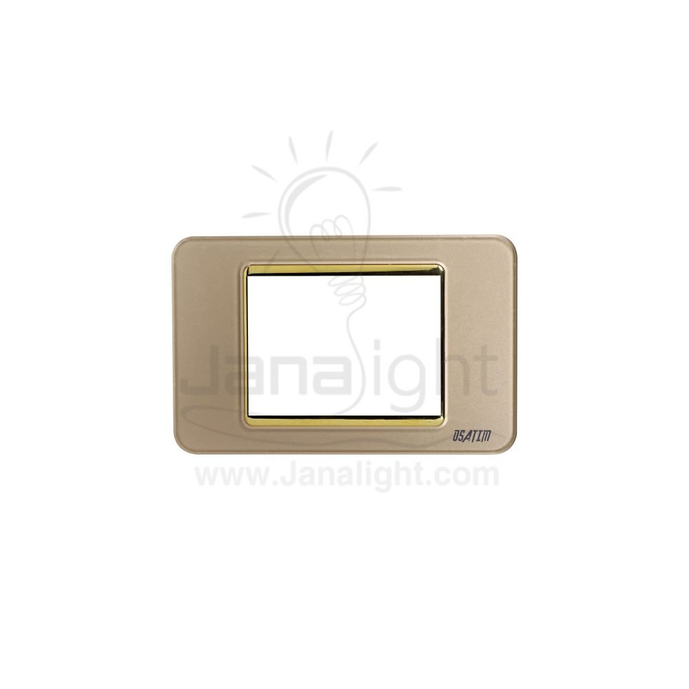 وش اكرليك شمباني وذهبي OSA بومبي Osa 3 gang screwless champagne and gold acrylic wall plate switch cover
