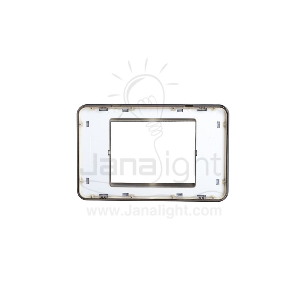 وش اكرليك فضي واسود OSA بومبي Osa 3 gang screwless silver and black acrylic wall plate switch cover
