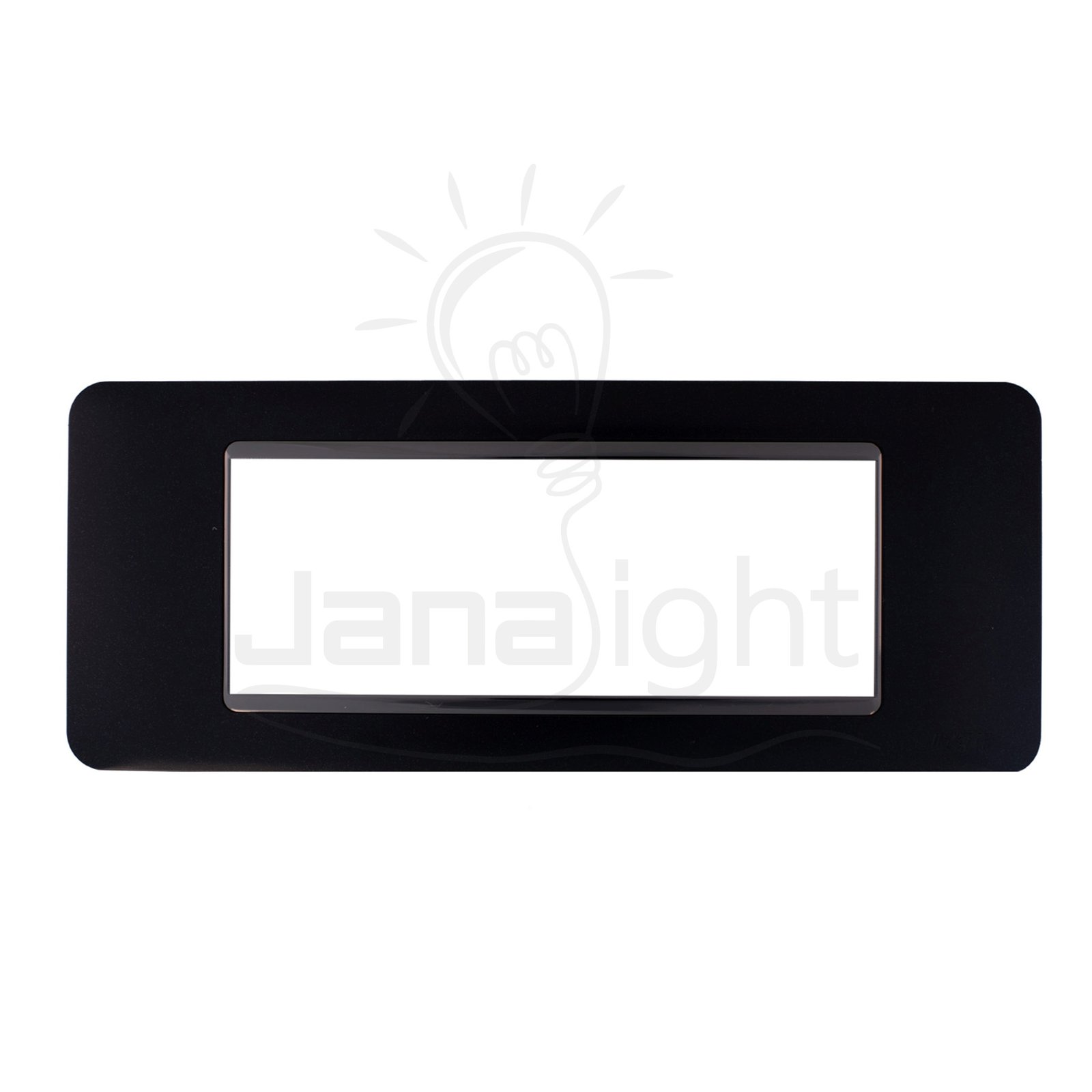 وش فلات سداسي اسود OSA بومبي Black frame 6 gang screwless wall plate switch cover OSA