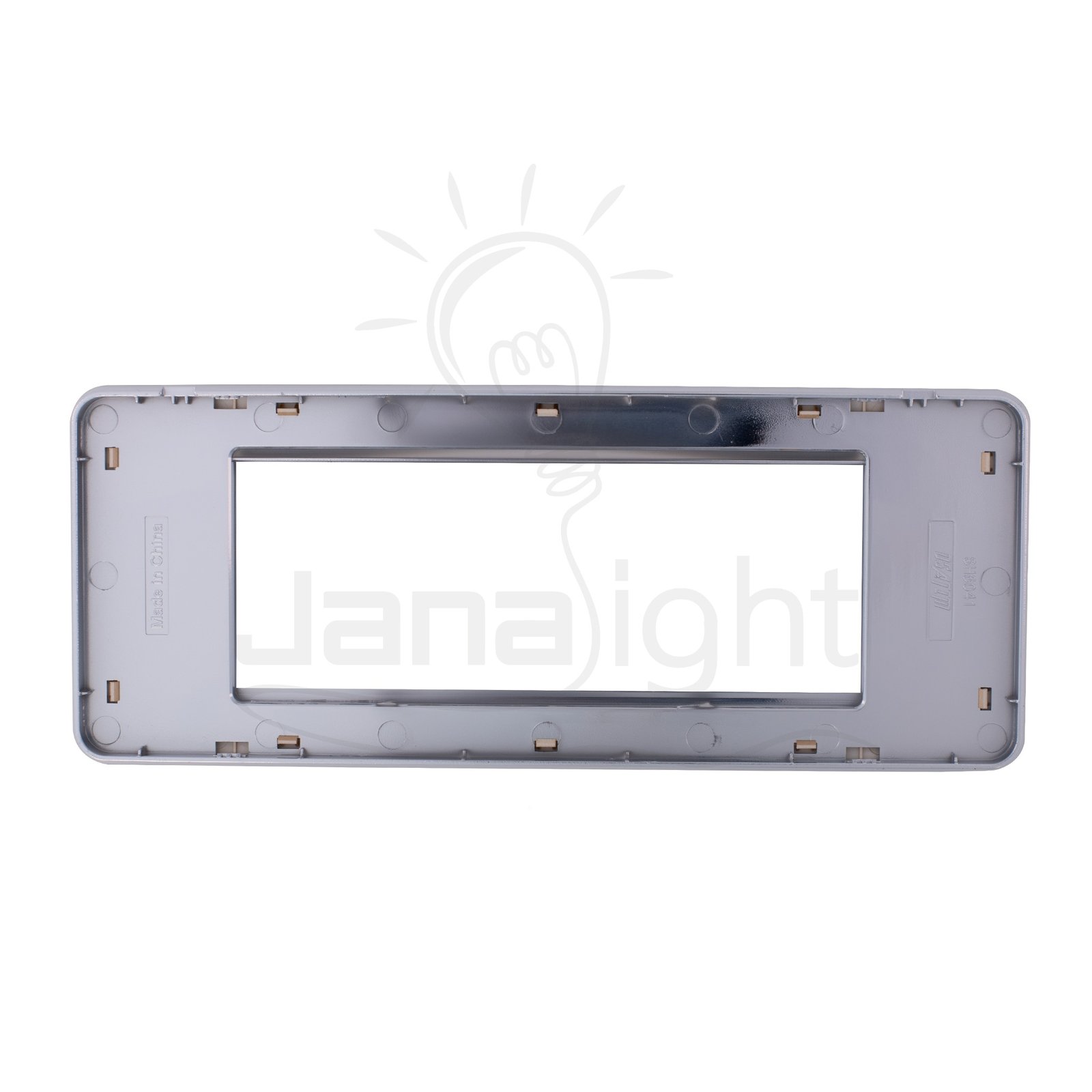 وش فلات سداسي شمباني وفضي OSA بومبي Champagne and silver frame 6 gang screwless wall plate switch cover OSA