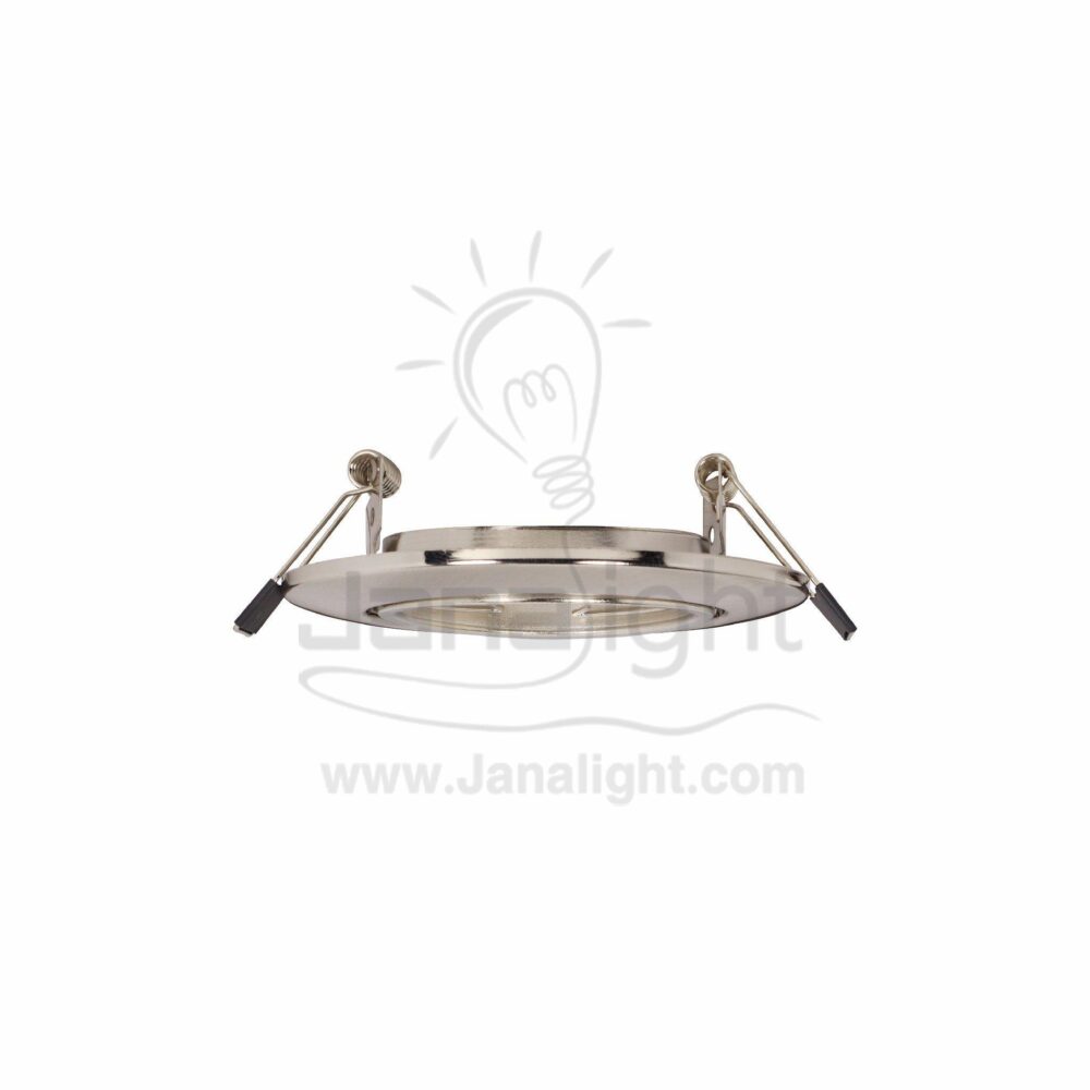 سبوت خفيف متحرك فضي مط pivoting round recessed light matt silver frame spotlight 9cm