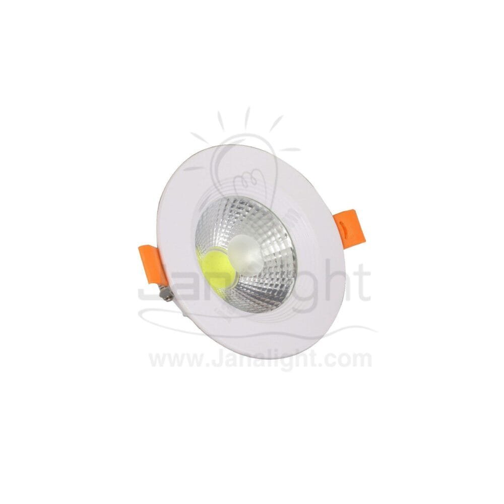 سبوت كومبكت 7 وات ابيض ابيض جديد White Compact downlight white 7watt