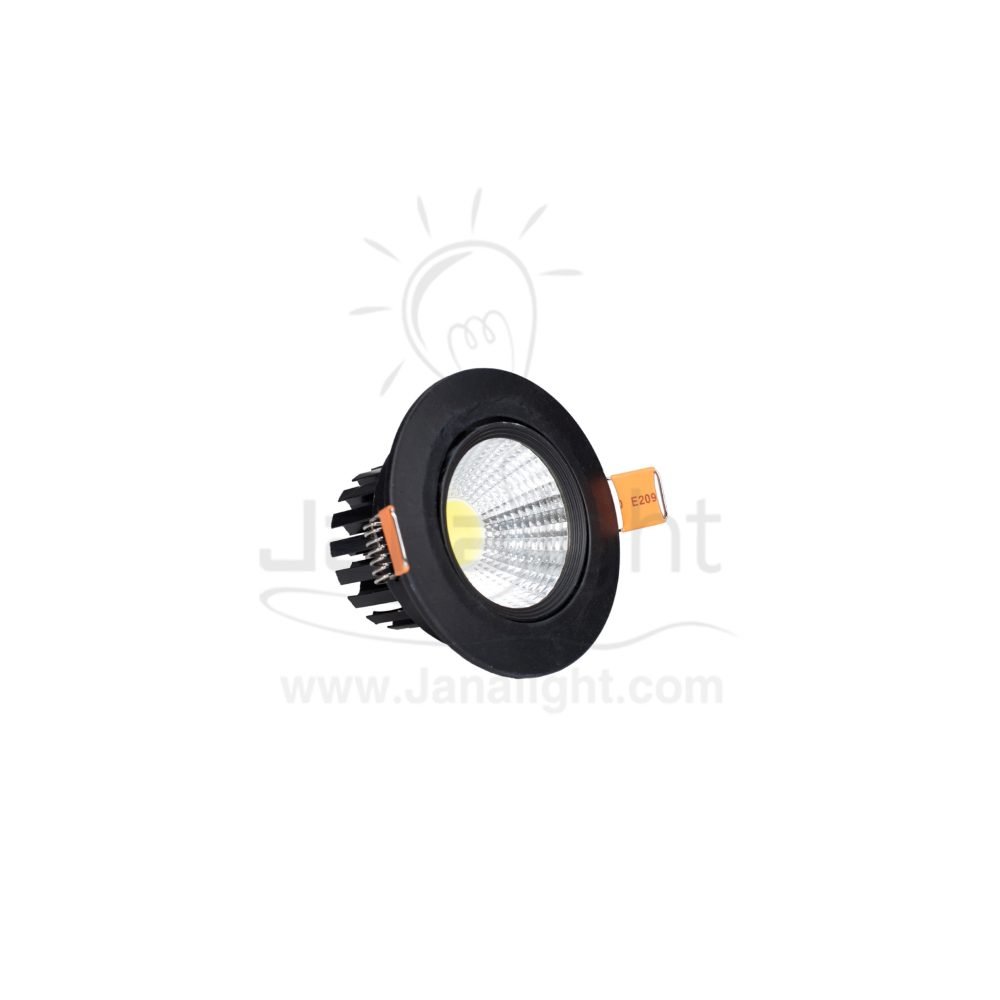 سبوت 5 وات اسود ابيض COB غاطس round submersible cob recessed black spotlight 5 watt 103015304(1)