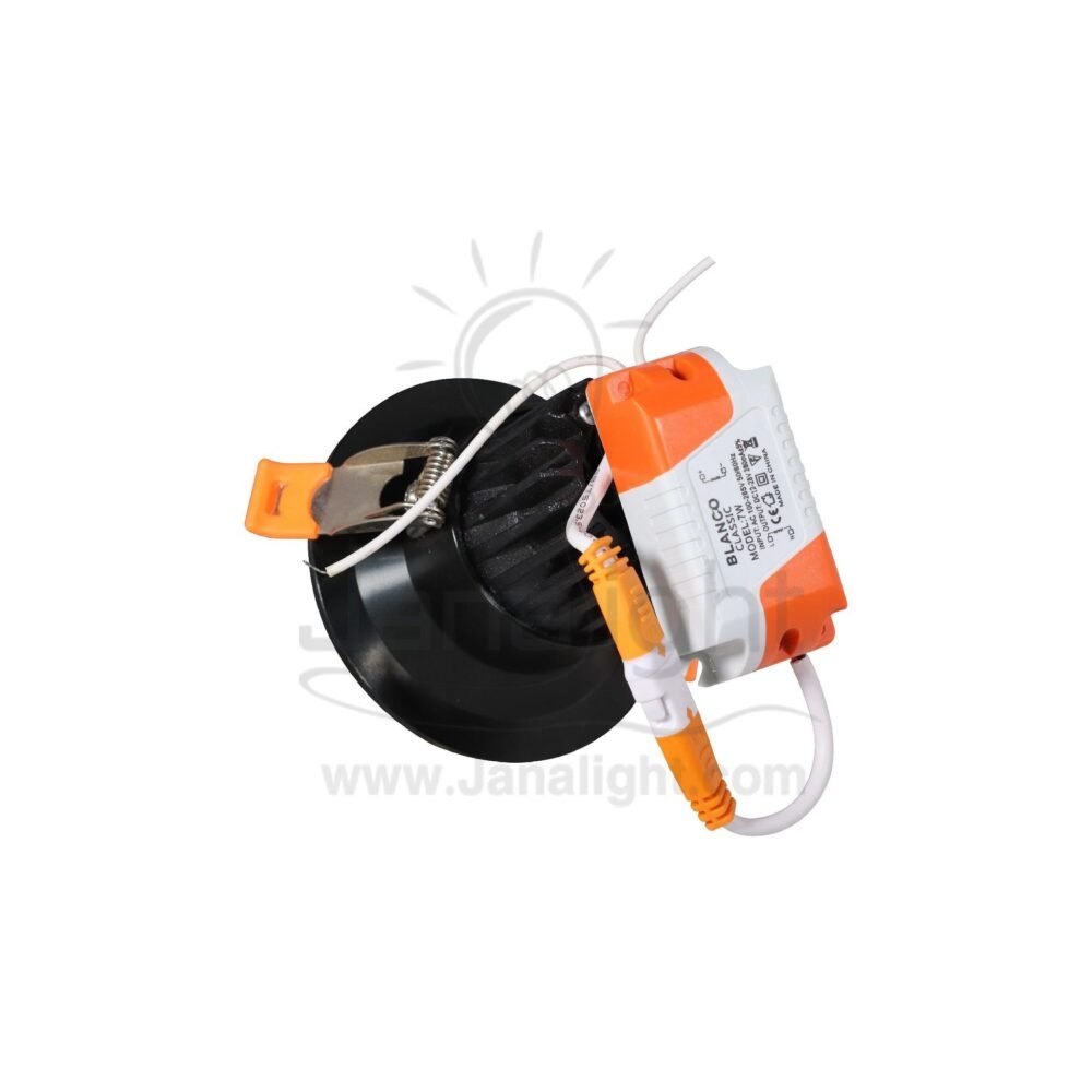 سبوت 7 وات اسود وورم COB مجوف Hollowed black/worm 7w COB SpotLight Frame
