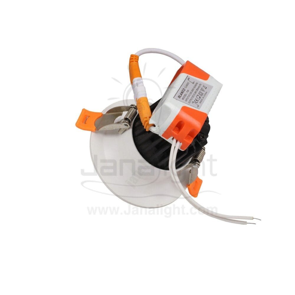 سبوت 7 وات ابيض ابيض COB مجوف round deep cob led recessed white body spotlight 7 watt