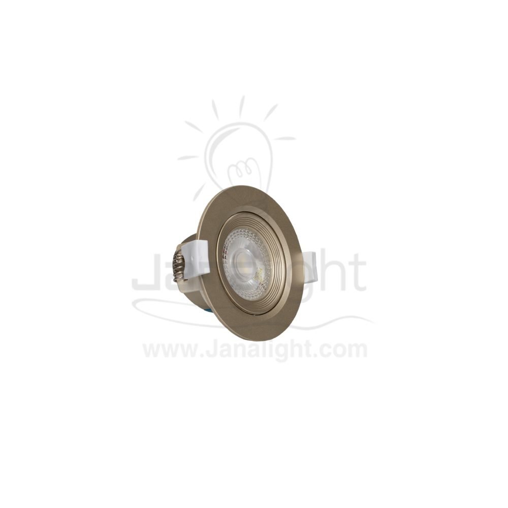 سبوت لد بريق 5 وات متحرك شمباني ابيض pivoting round Champagne recessed spotlight 5 watt 103015382(1)