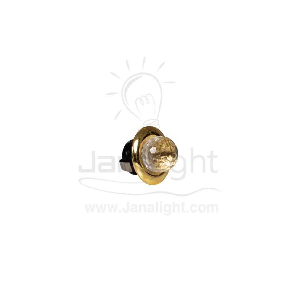 سبوت زر لد 3 وات COB كريستال كورة لف ذهبي وورم Mini cabinet led spot light 3 watt with crystal 103015401(1)