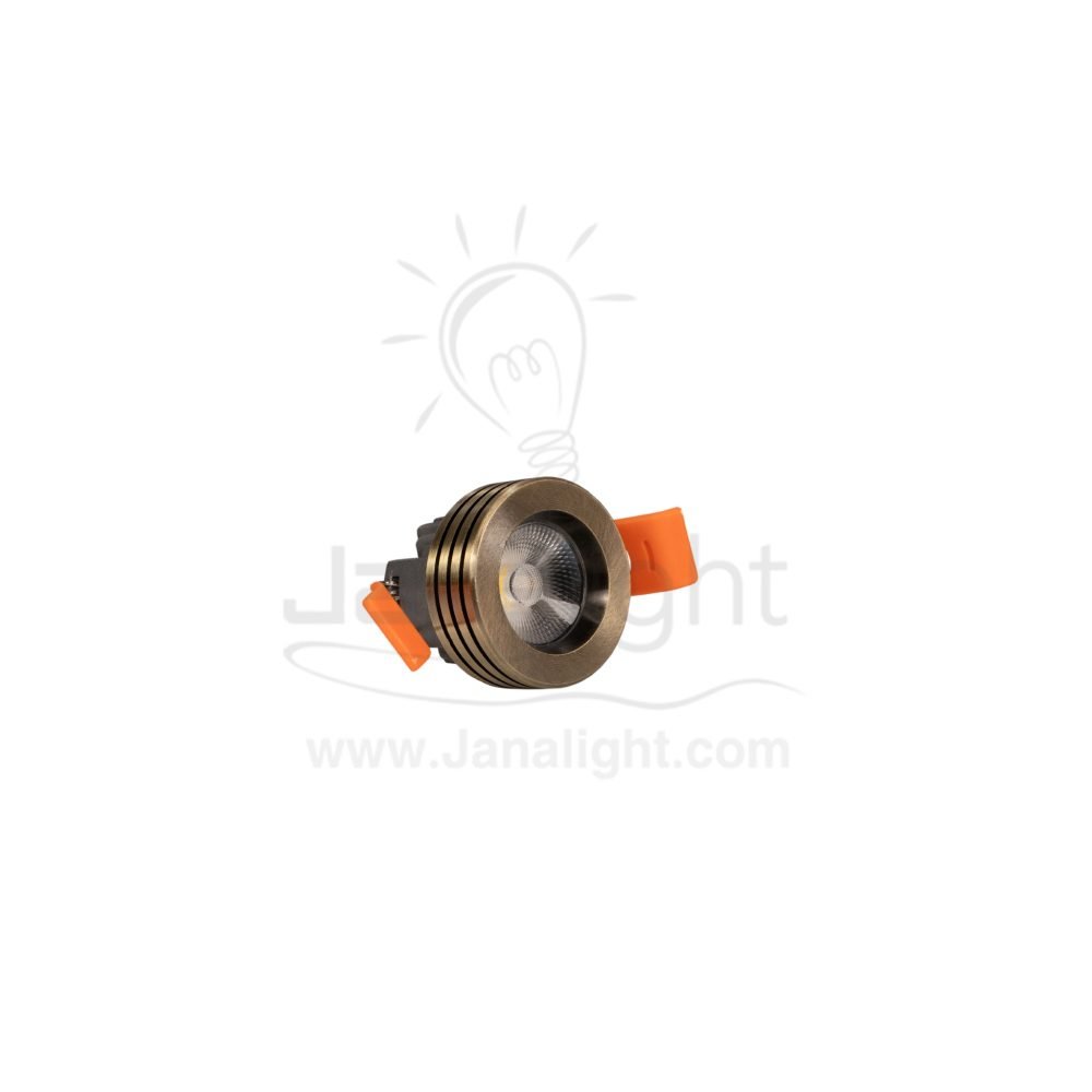 سبوت زر لد 3 وات COB شفرات اكسيدي اصفر وورم mini led downlight 3 watt with side striated 103015428(1)