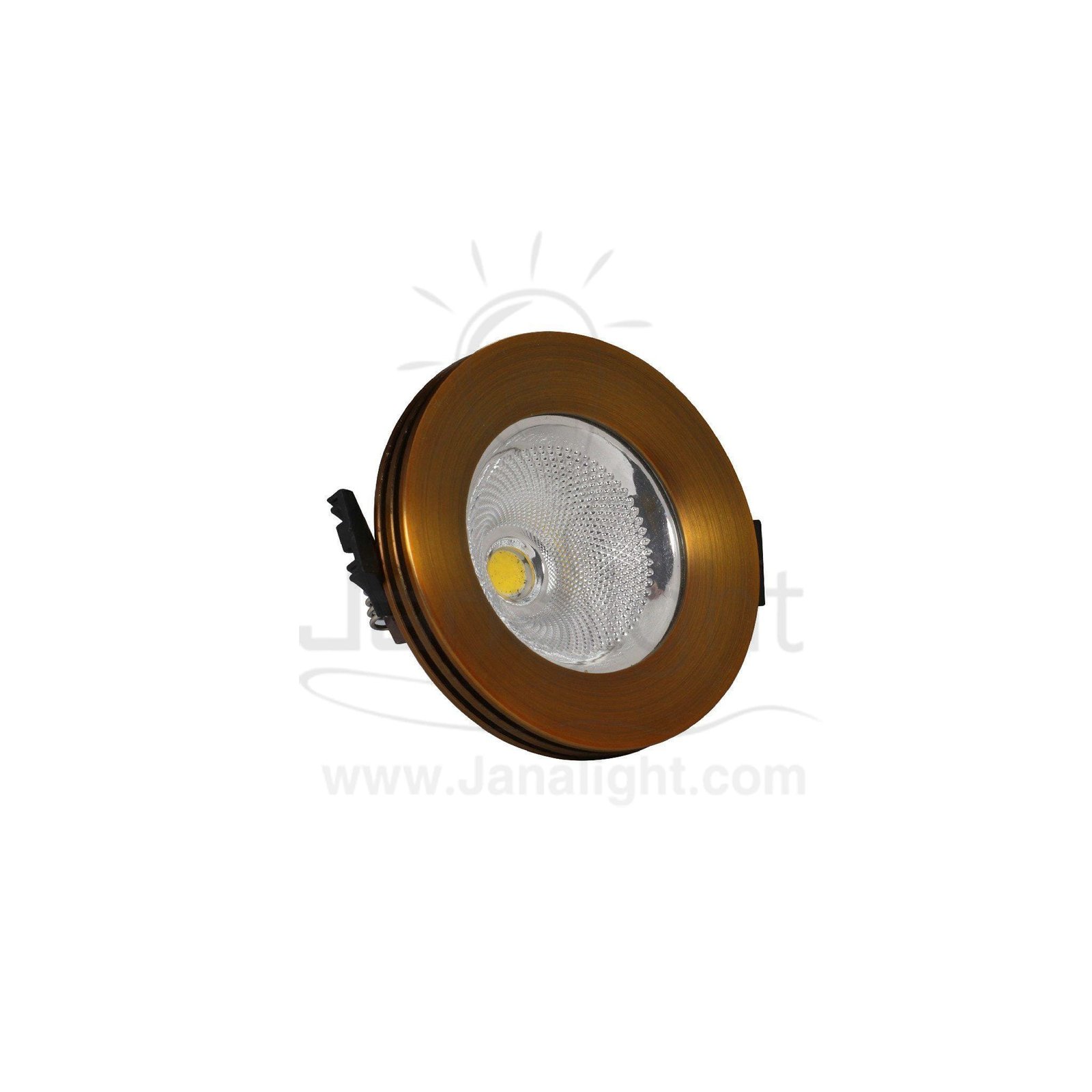 سبوت لد 5 وات COB شفرات اكسيدي اصفر وورم spotlight 5 watt with side striate
