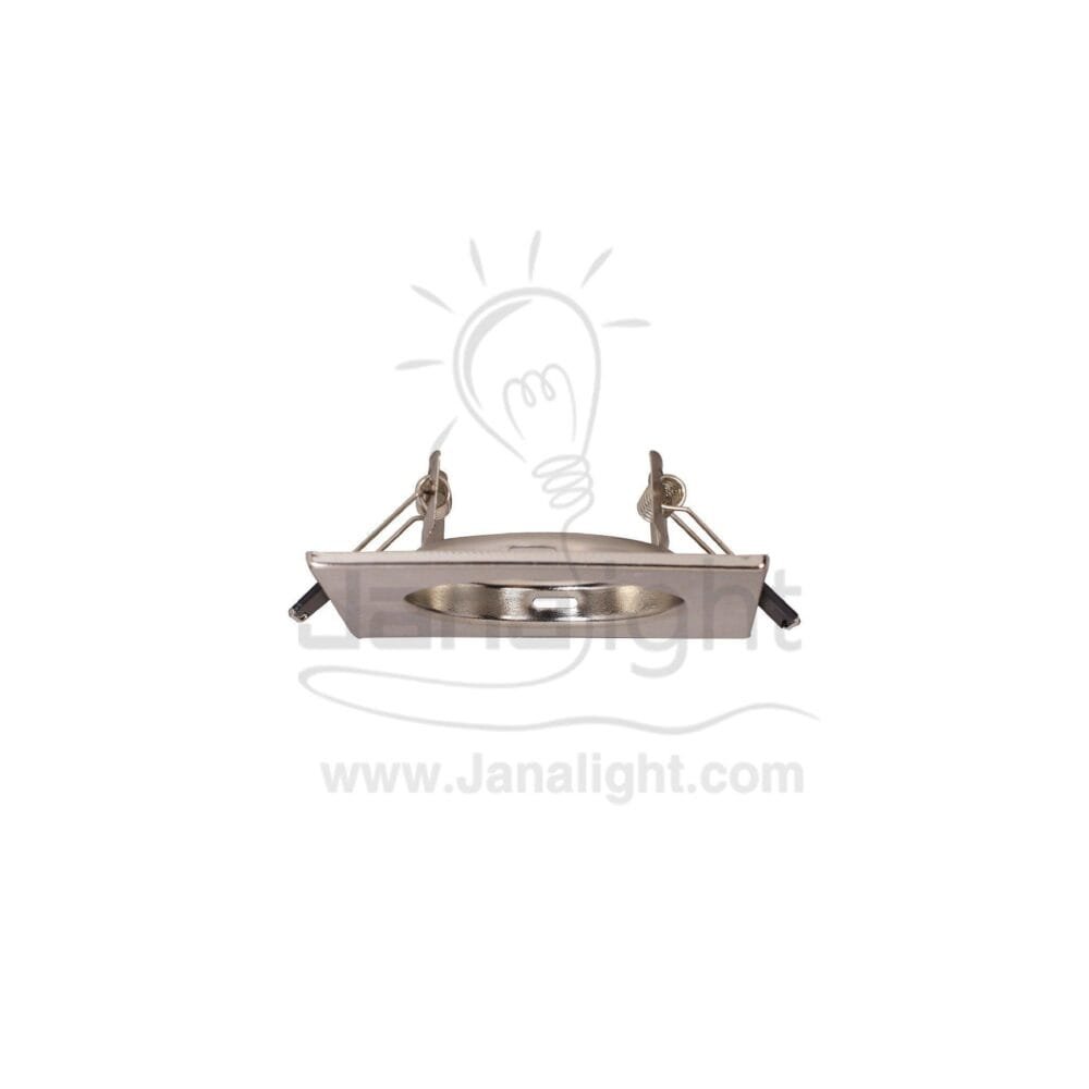 سبوت مربع ثابت 5.5 فضي fixed square frame spot light, 5.5 cm