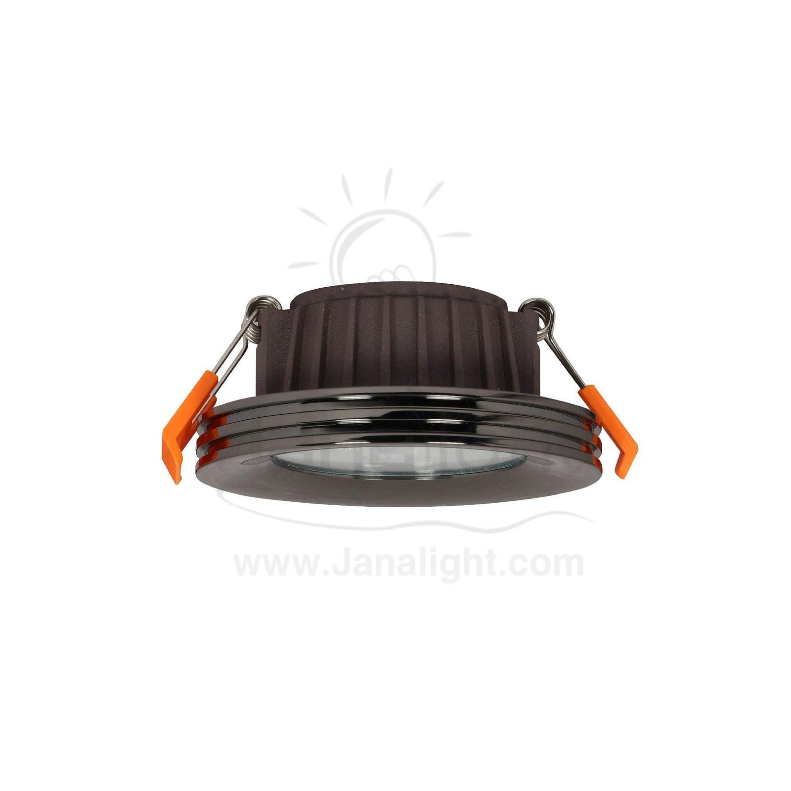 سبوت لد 5 وات COB شفرات اسود 3 لون recessed spotlight triple light colors with side striated gold 9 cm
