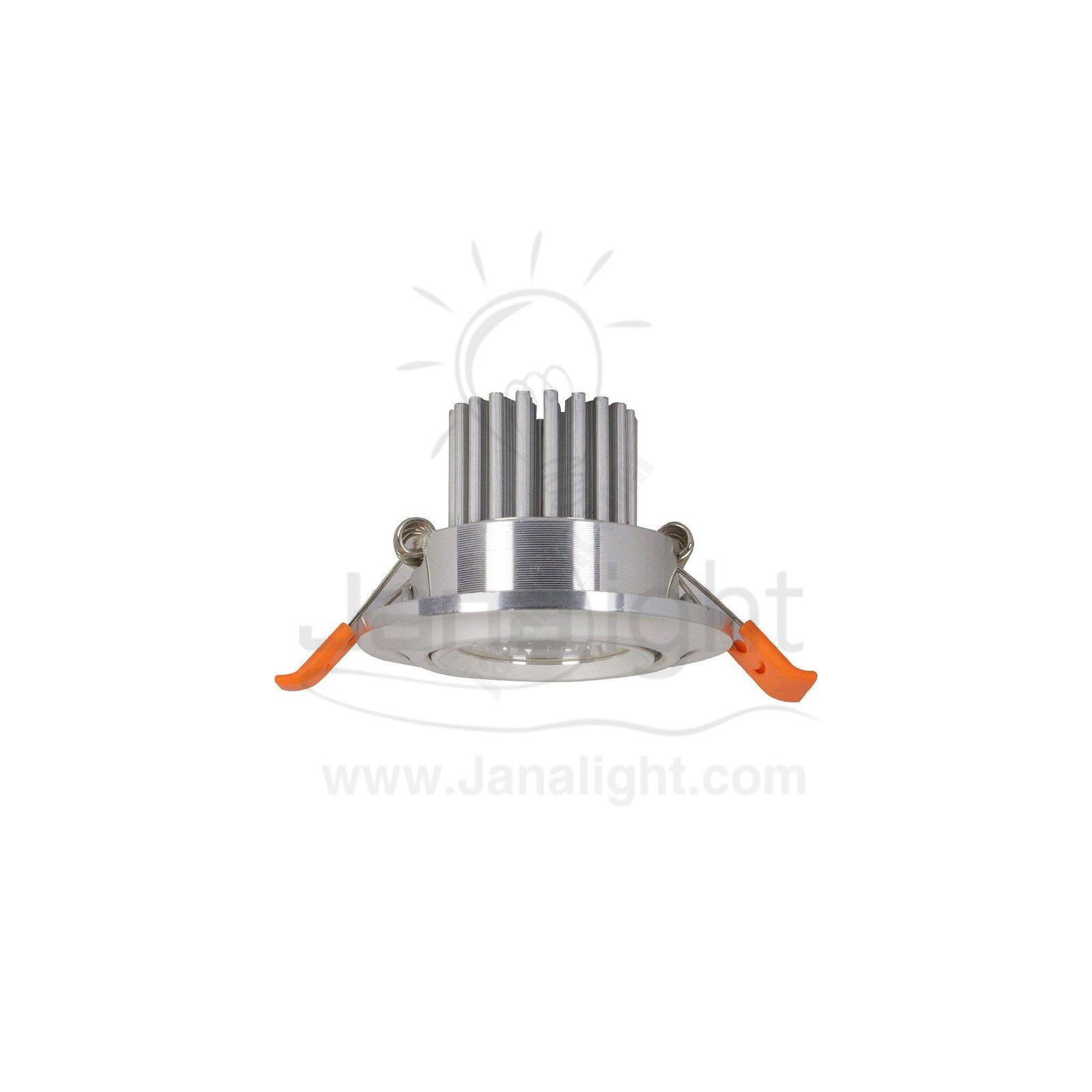 سبوت 5 وات 5سم فضي وورم COB غاطس pivoting round recessed silver led spotlight 5 watt