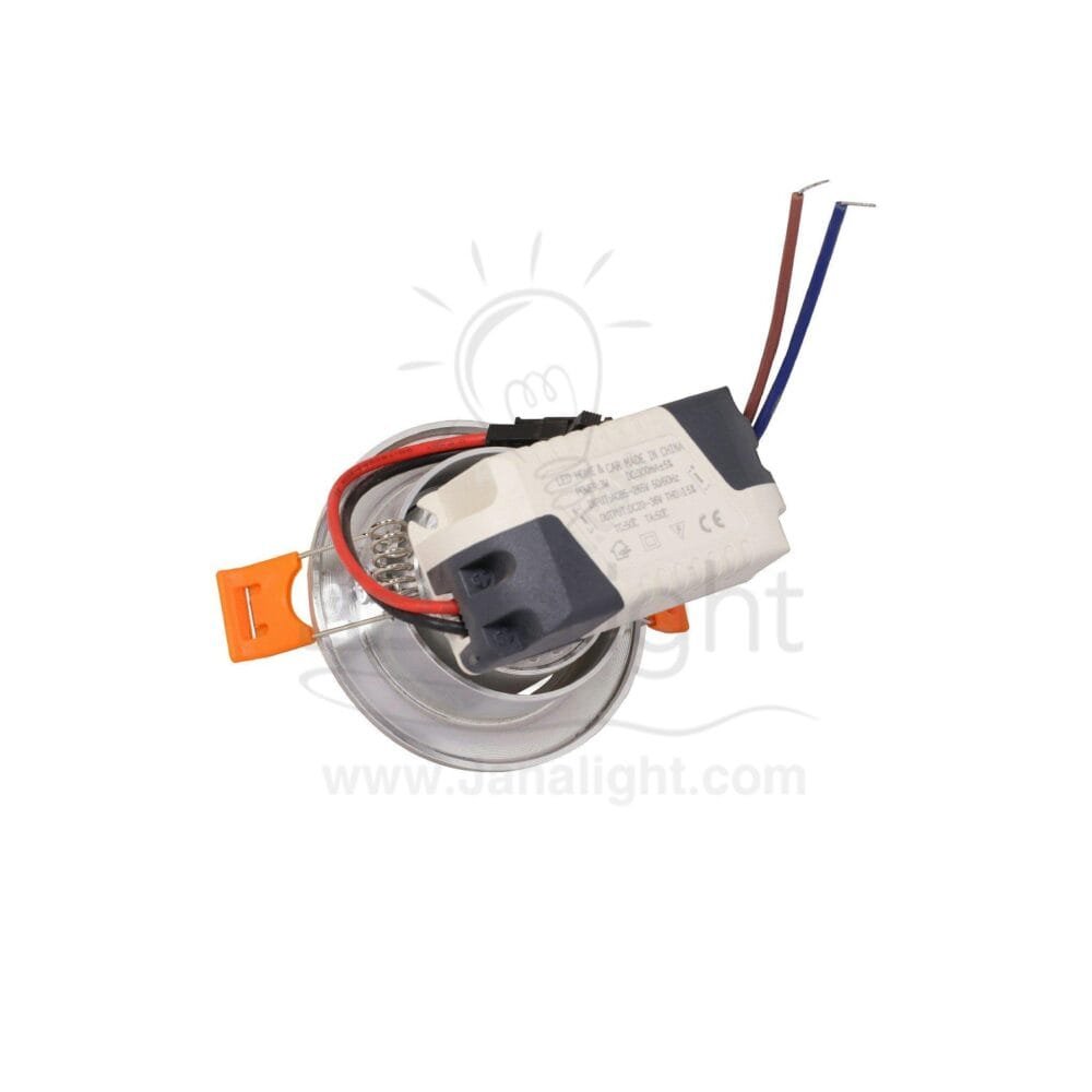 سبوت 5 وات 5سم فضي ابيض COB غاطس pivoting round recessed silver led spotlight 5 watt
