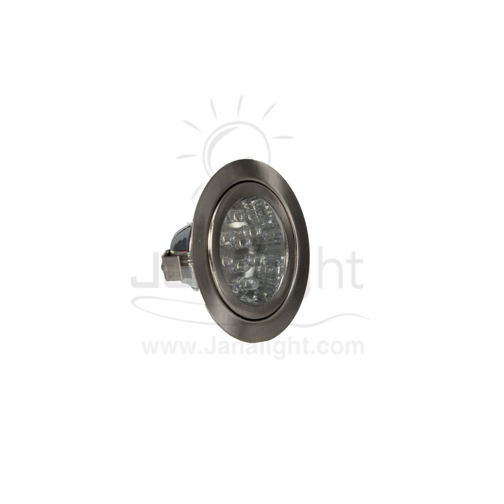 سبوت نيش 1 وات فضي ابيض recessed aluminum fixed spotlight silver 1 watt