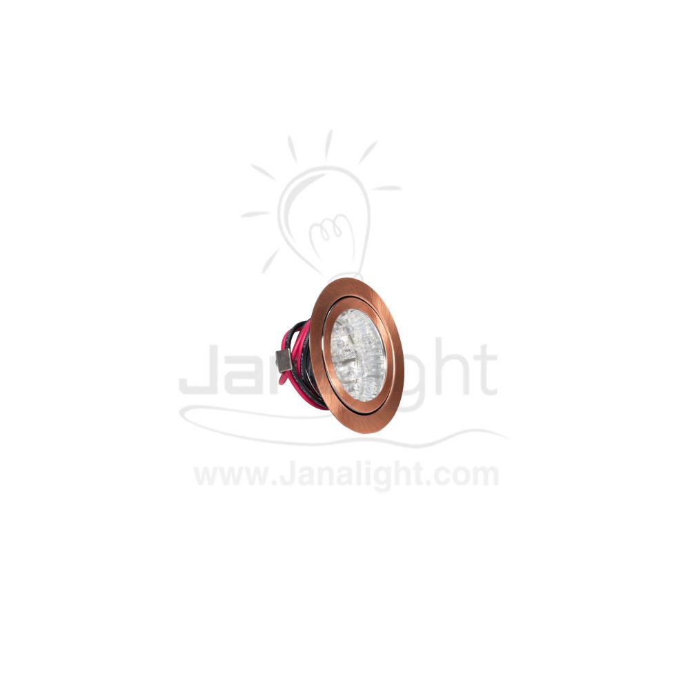 سبوت نيش 1 وات نحاسي ابيض recessed aluminum fixed spotlight copper 1 watt 103015585(1)