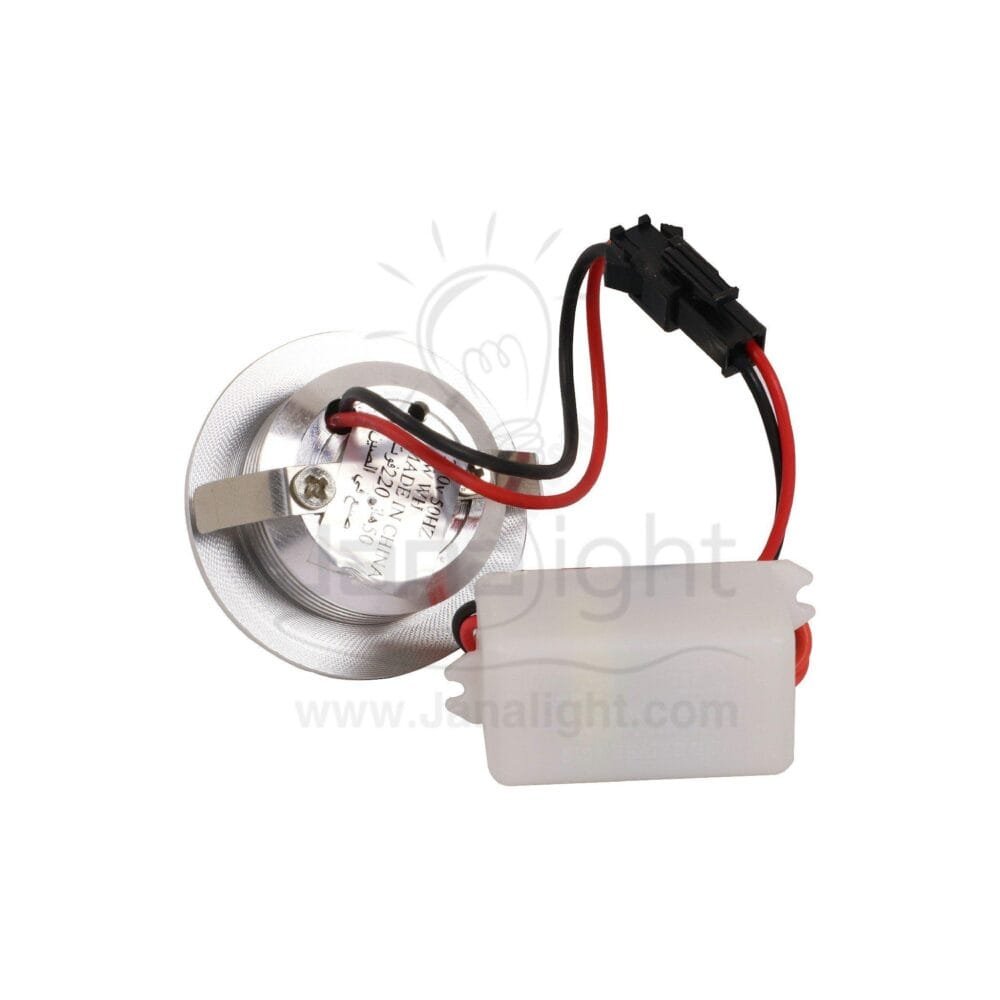سبوت 1 لد كريستال كورة فضي وورم spot ring 1 watt crystal silver warm