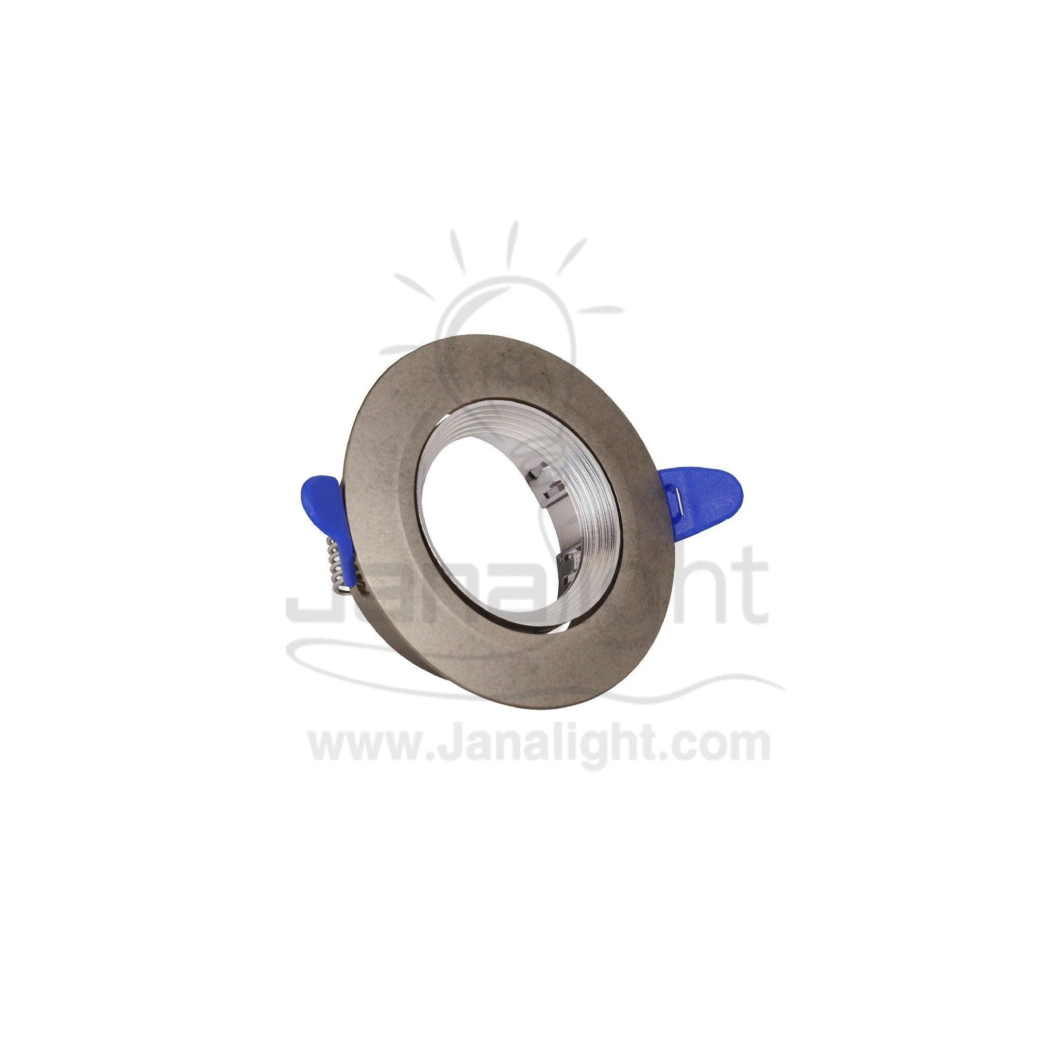 سبوت فارغ 7.5 مدور بلاستك اكسديه فضي و بني Round Plastic Bronze Silver Scaled 7.5 Spotlight Frame