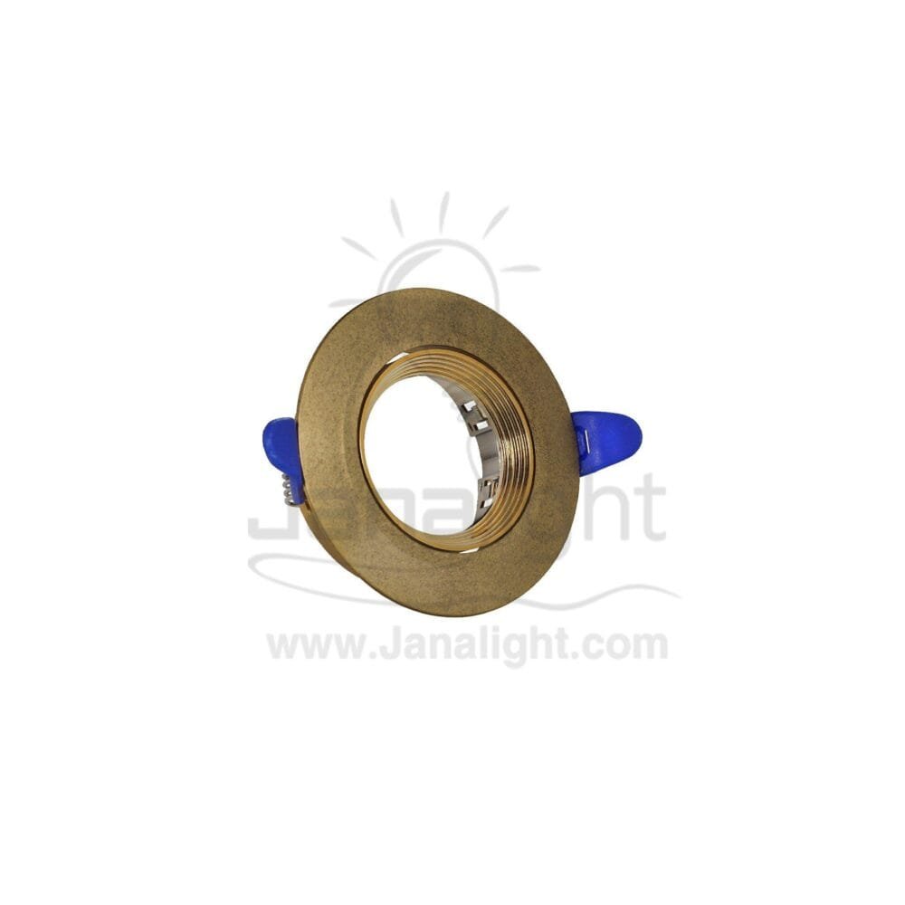 سبوت فارغ 7.5 مدور بلاستك اكسديه و ذهبي Round Plastic Golden Bronze Gold Scaled 7.5 Spotlight Frame