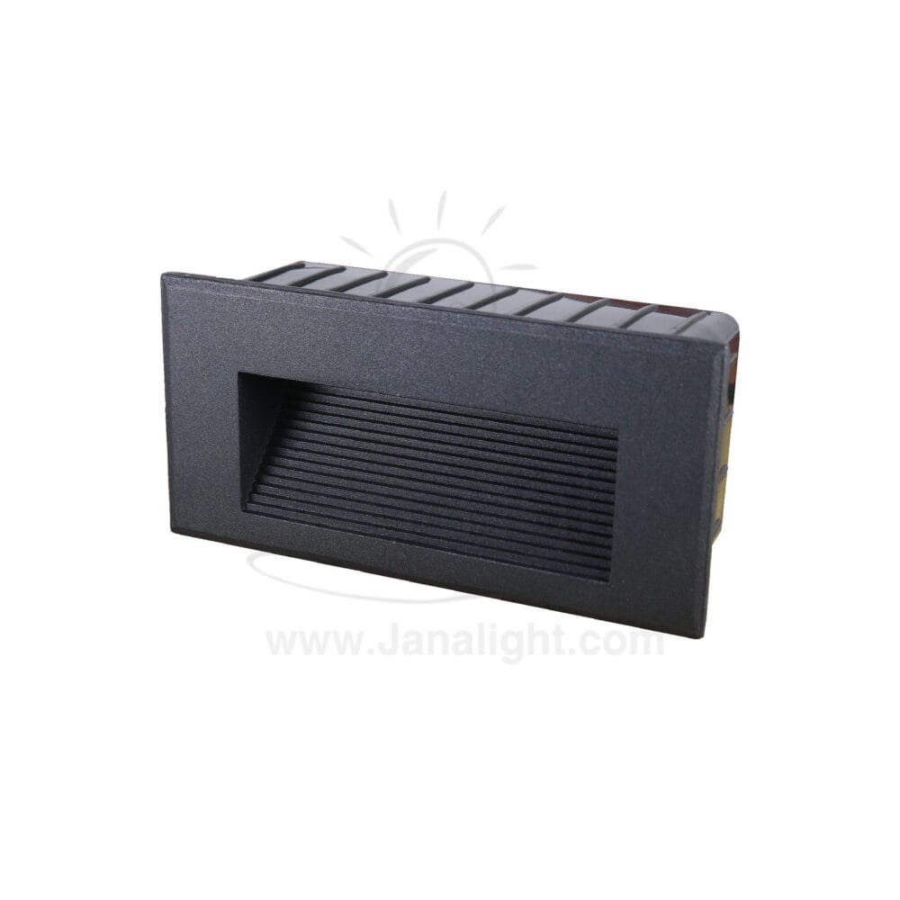سبوت سلم لد 5 وات مستطيل مدرج اسود وورم 5 watt warm stair lighting