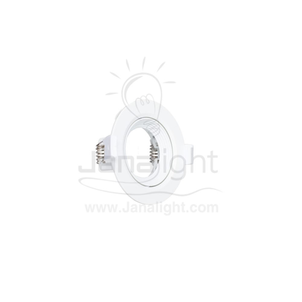 سبوت مدورفارغ بلاستك ابيض متحرك مدرج بريق BQ 02 - 03 pivoting round recessed white frame spotlight 9 cm 103015952(1)