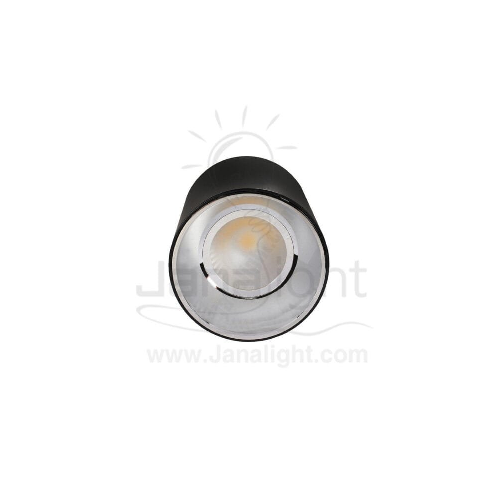 سبوت لايت سلندر خارجي 30 وات اسود وورم حلق فضي black and silver Cylinder spotlight 30w warm