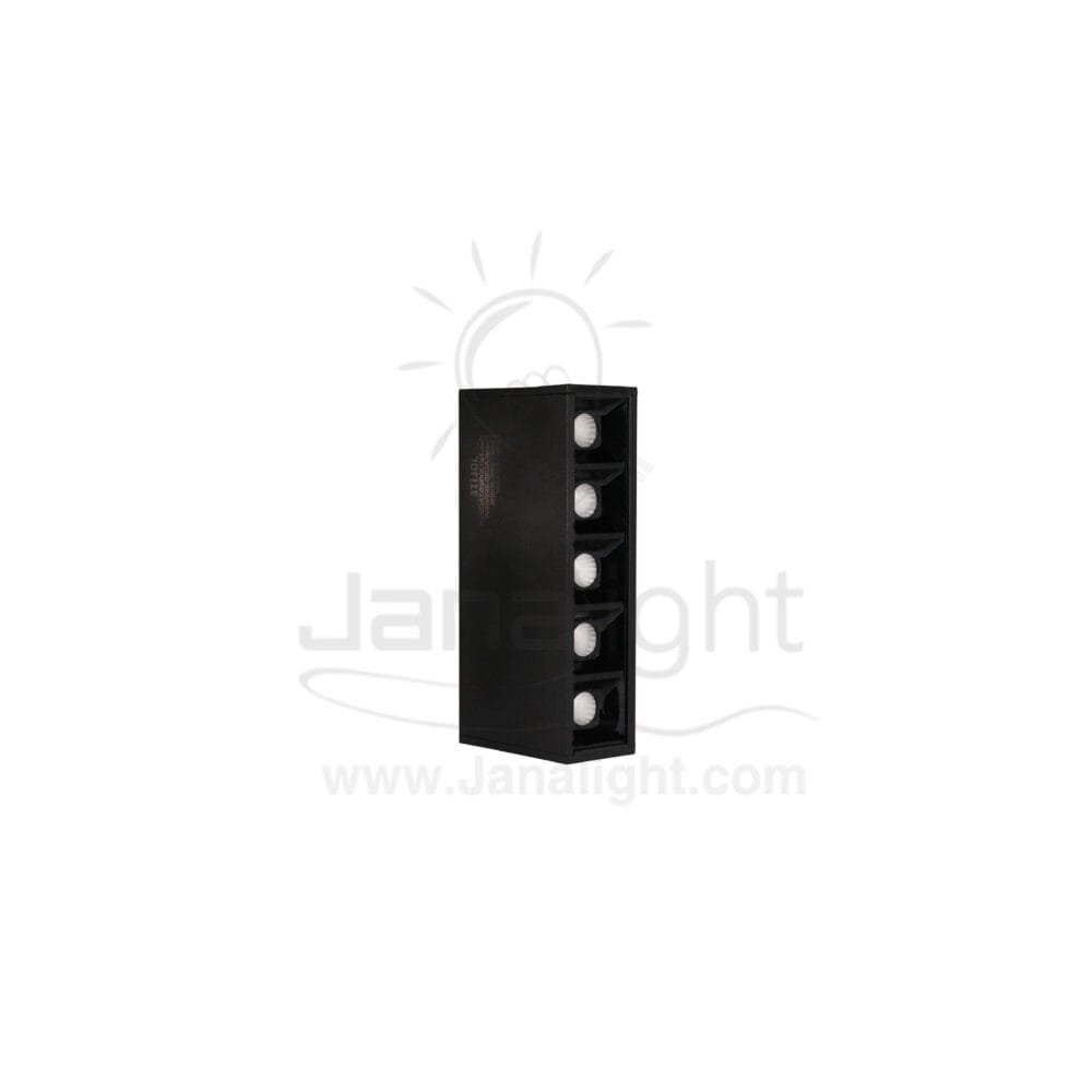 سبوت لايت سلندر لينر اسود مستطيل 5 وات 5عدسة كول وش 14سم 3.5سم STAG035 Black cylinder spotlight linear 5w