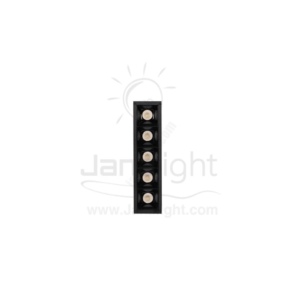 سبوت لايت سلندر لينر اسود مستطيل 5 وات 5عدسة كول وش 14سم 3.5سم STAG035 Black cylinder spotlight linear 5w