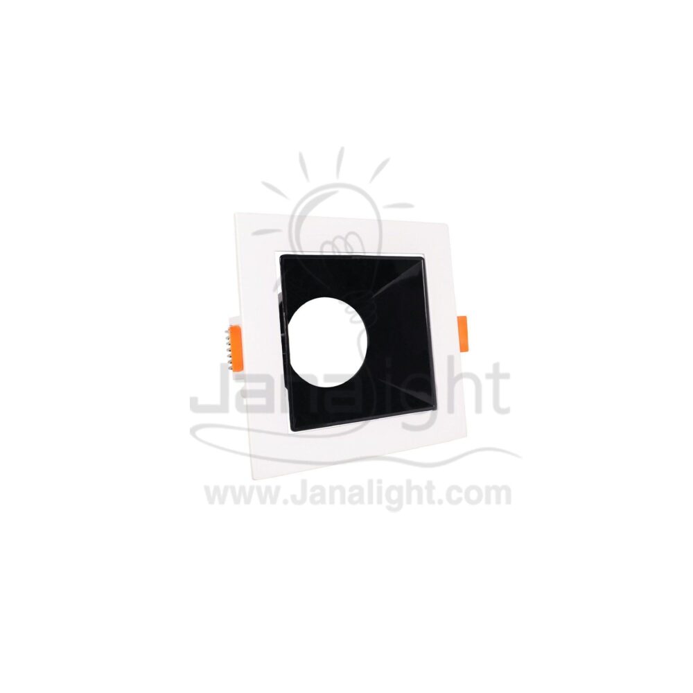 سبوت فارغ 9سم مربع ابيض اسود Square White Black 9 SpotLight Frame