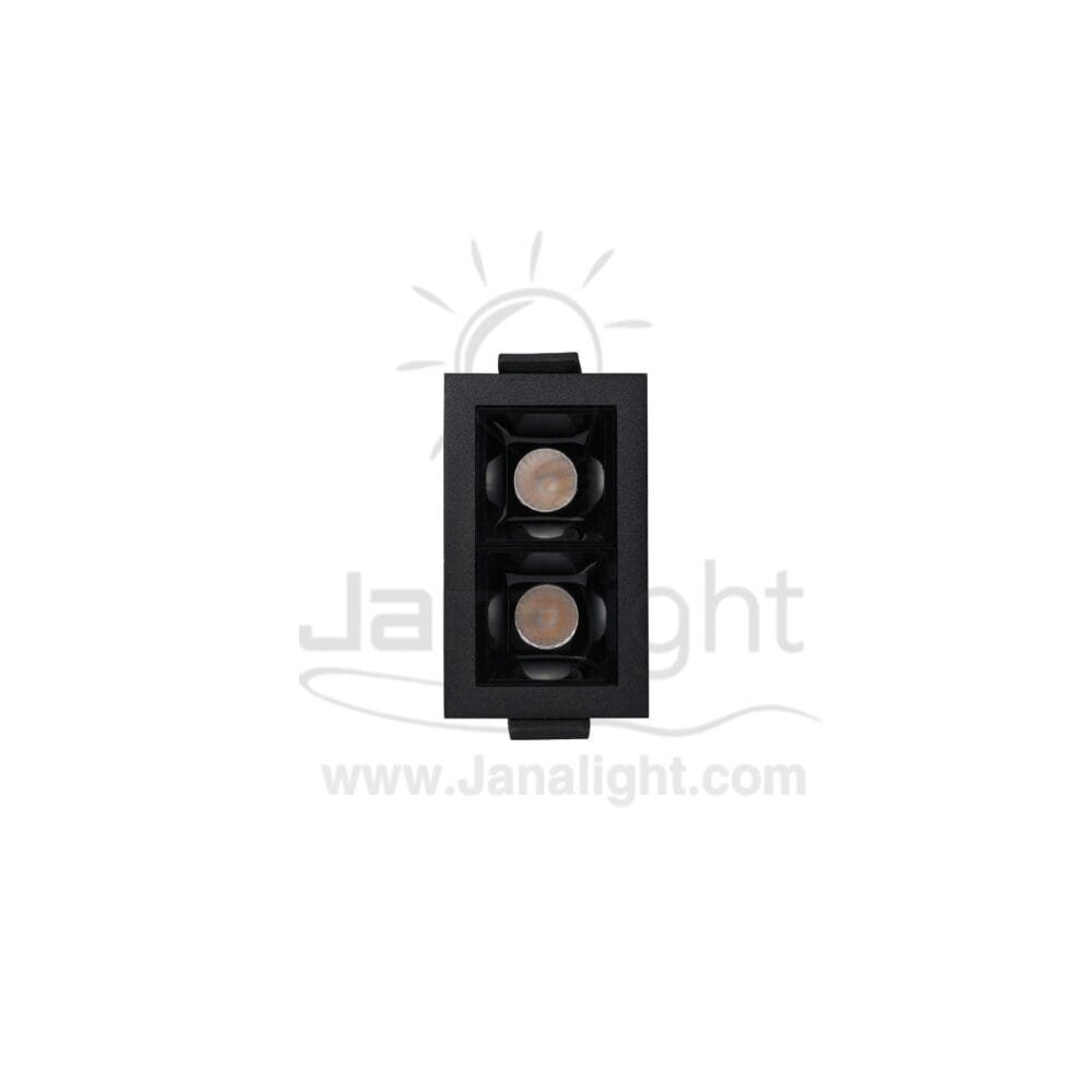 سبوت لينر مستطيل 6 وات 2 عدسة وش 7.5 سمx4.5 سم اسود وورم N003/C5001 recessed led black laser blade linear spotlight 2 eye