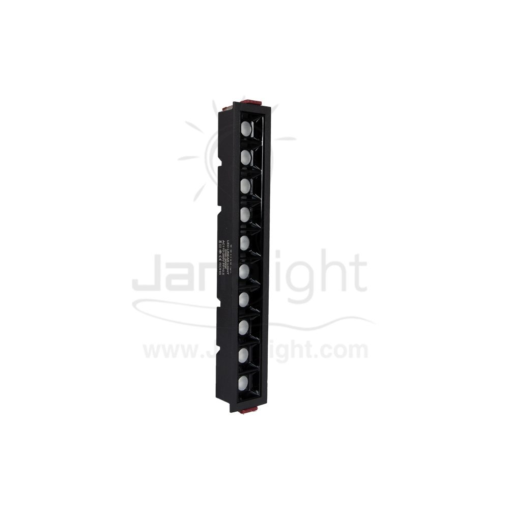 سبوت لينر مستطيل 20 وات 10 عدسة وش 20 سم black recessed rectangle laser blade linear spotlight 10 eye 20 watt