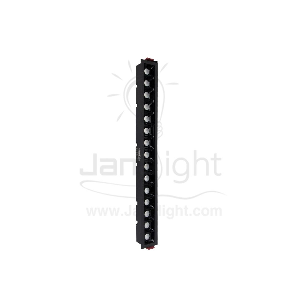 سبوت لينر مستطيل 30 وات 15 عدسة وش 25 سم white recessed rectangle laser blade linear downlight 15 eye 30 watt