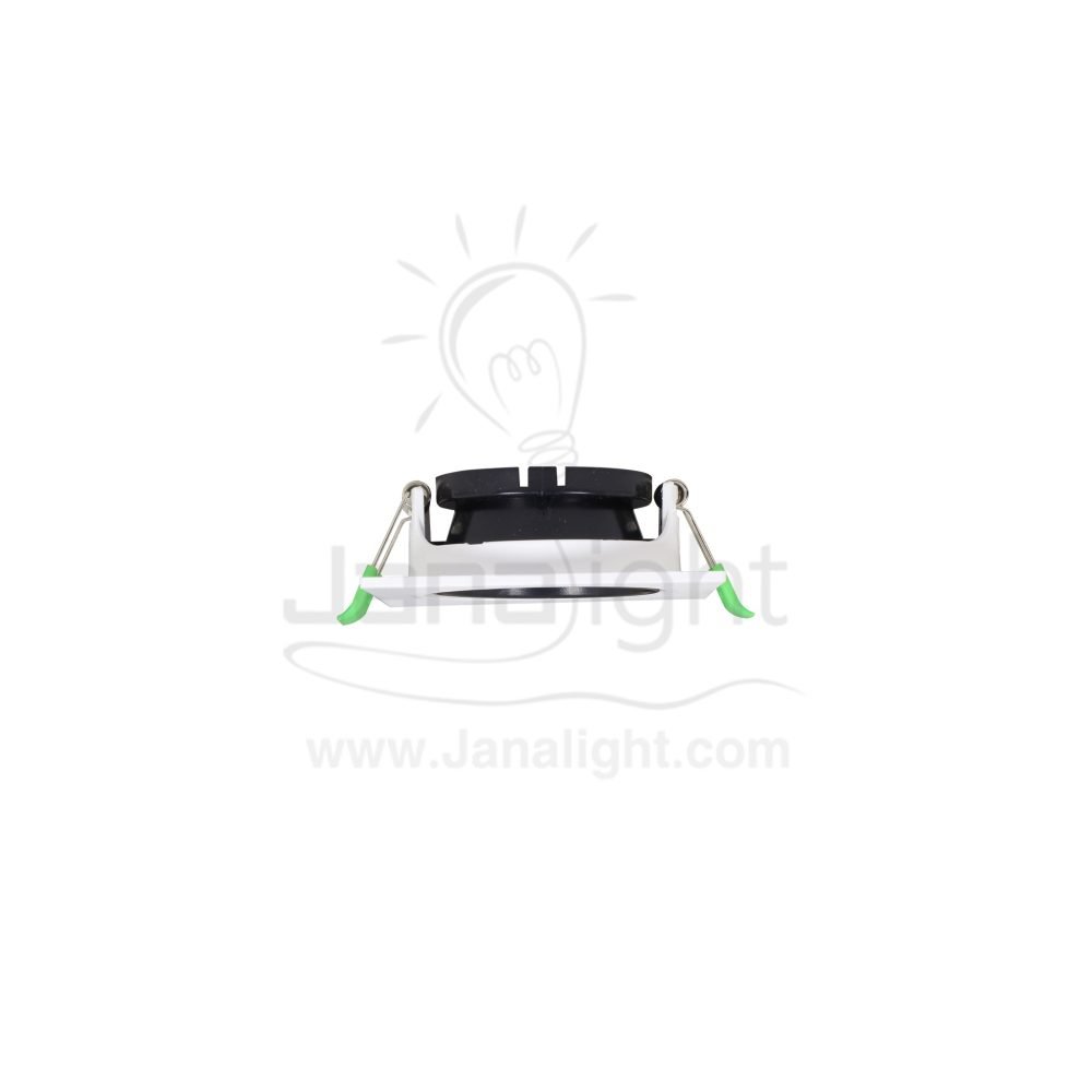 ⁦سبوت لايت فارغ متحرك مربع بلاستك ابيض اسود جنى لايت JN404⁩ - الصورة ⁦2⁩