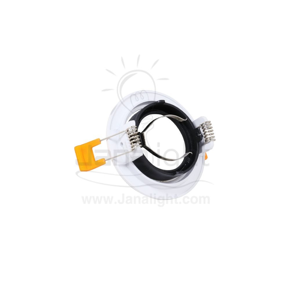 سبوت لايت فارغ متحرك مدور مدرج المنيوم ابيض واسود جنى لايت LT-208 Round pivoting gradual black and white recessed frame spotlight