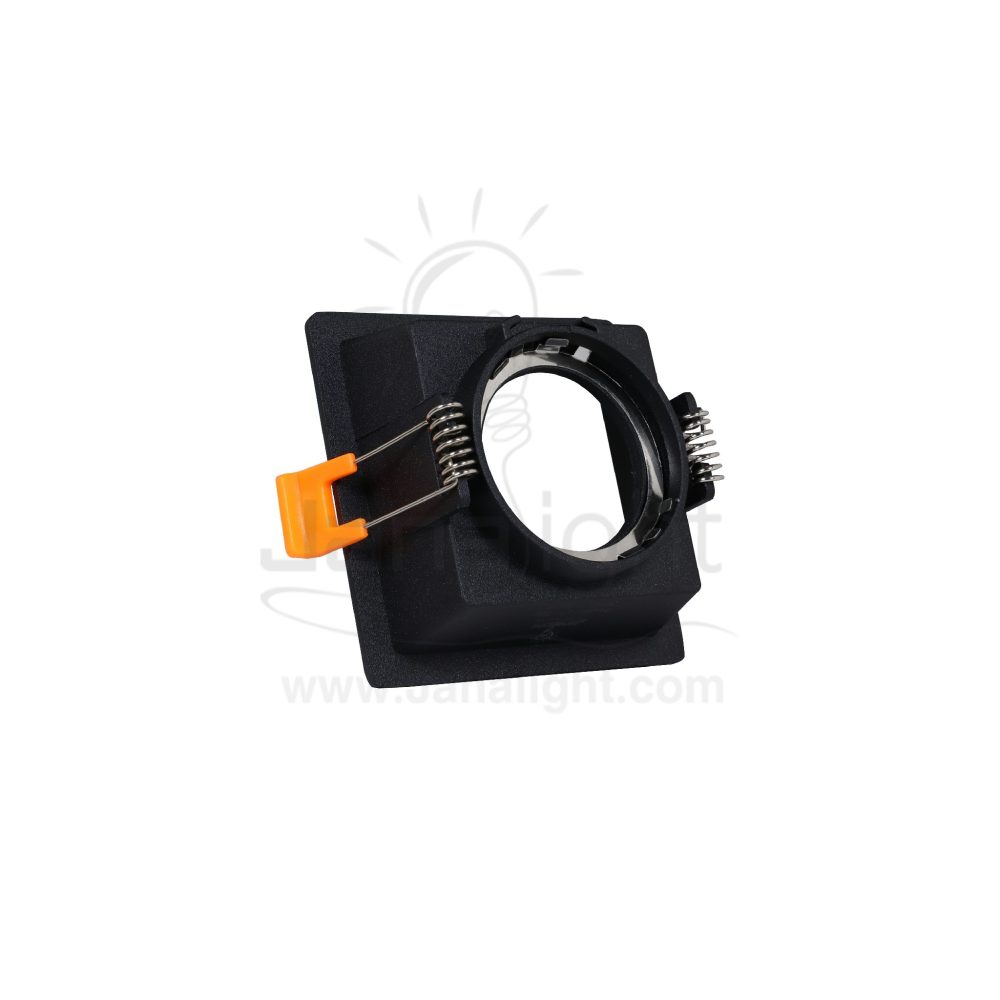 سبوت لايت فارغ 7.5 مسحوب مربع اسود جنى لايت LT 206 Rectangular fixed deep black recessed frame spotlight
