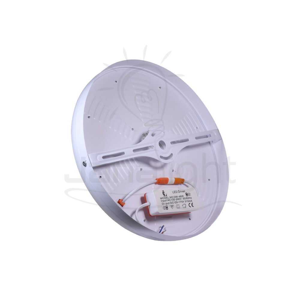 سبوت اكريليك SMD لطش 48 وات مدور وورم جنى لايت Round panel wall mount SMD warm downlight 48W