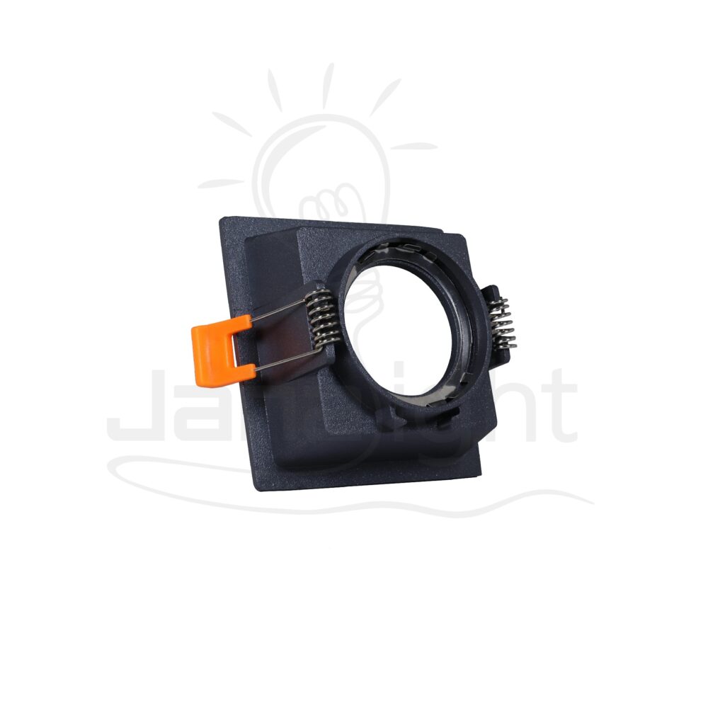 سبوت لايت فارغ مسحوب متحرك مربع رمادي ميتاليك جنى لايت JN-206 Recessed pivoting deep square frame gray spotlight