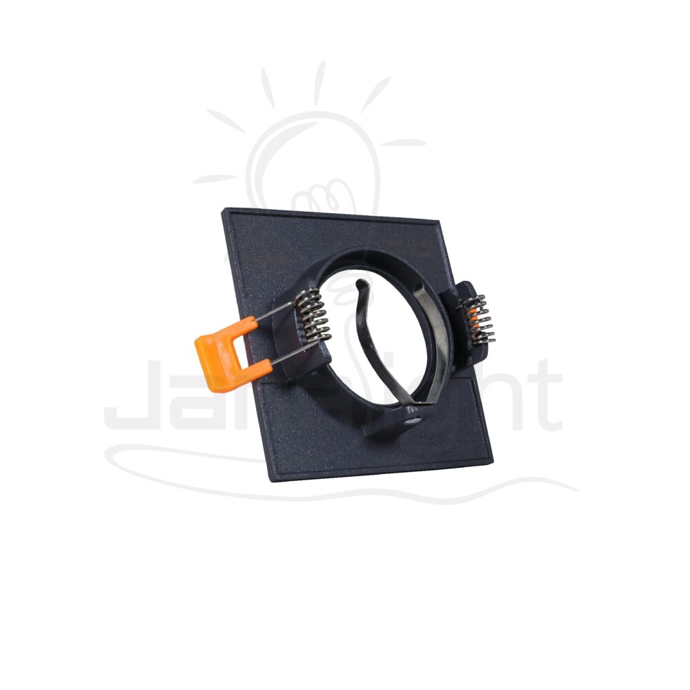 سبوت لايت فارغ 7 سم مربع رمادي ميتاليك جنى لايت JN-202 Recessed fixed square frame gray spotlight