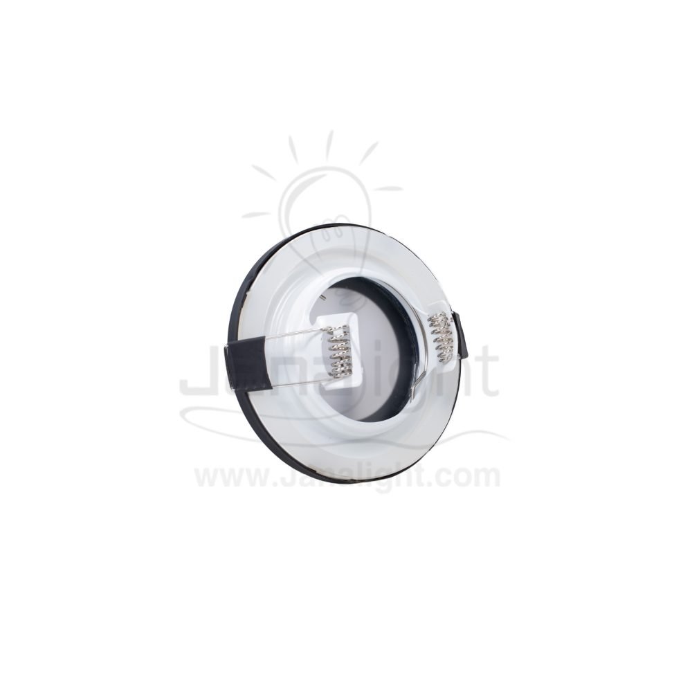 سبوت وتربروف للحمامات اسود مدور جنى لايت JN432 Round black waterproof recessed frame spotlight