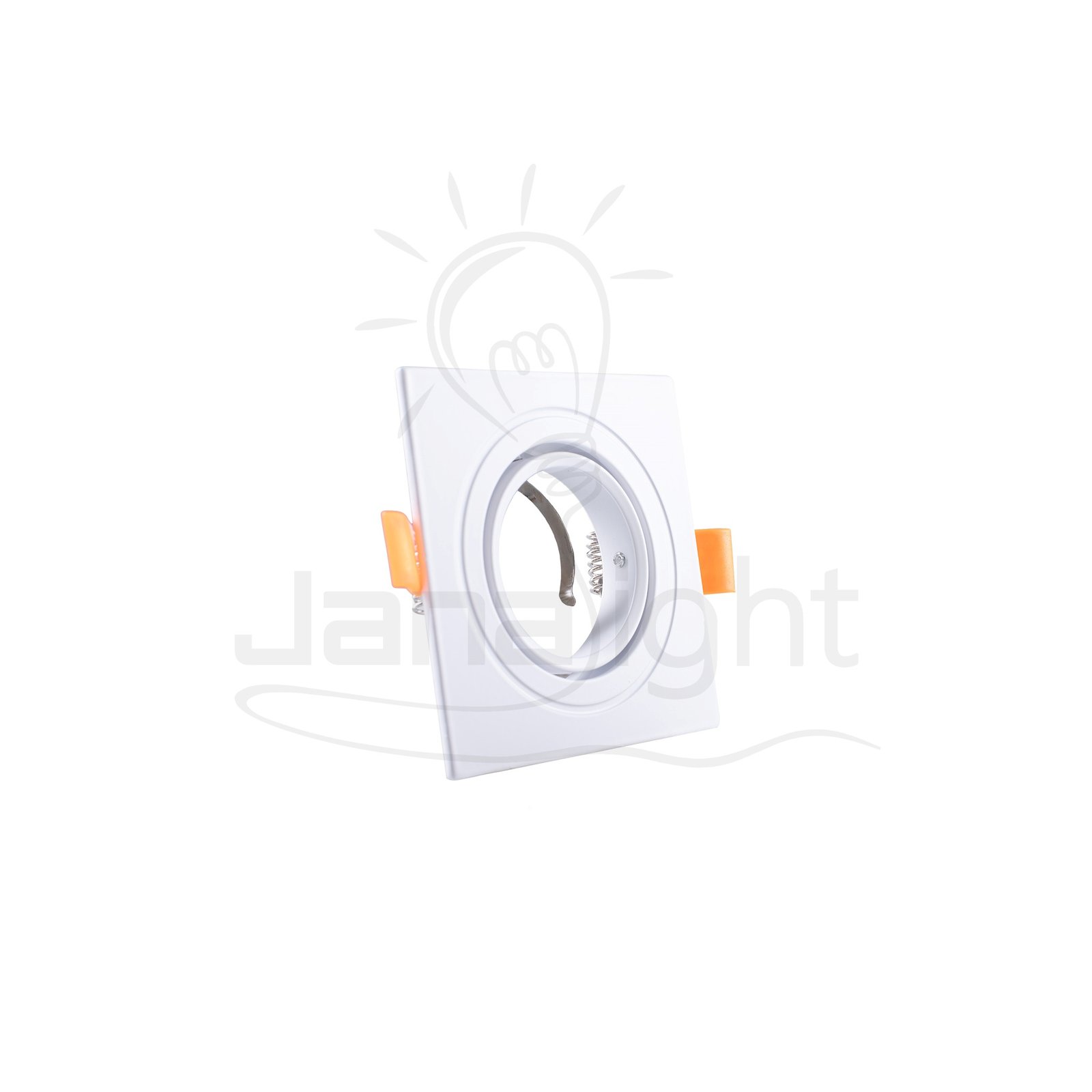 جسم سبوت 1 عين مربع فلات حلقه ثابتة ابيض جنى لايت Spot body 1 square eye flat fixed ring white Jana light
