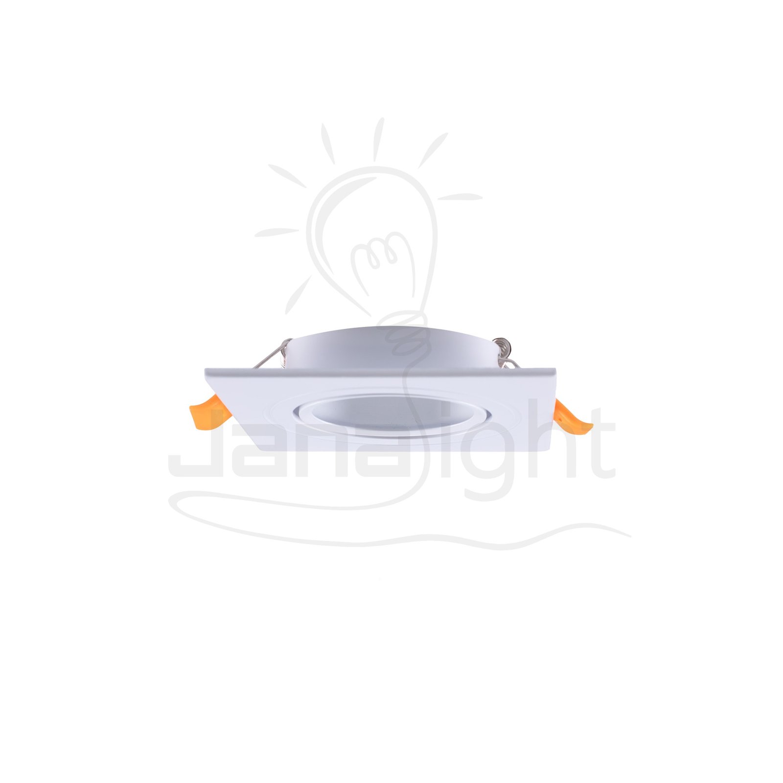 جسم سبوت 1 عين مربع فلات حلقه ثابتة ابيض جنى لايت Spot Body 1 Square Eye Flat Fixed Ring White Jana Light