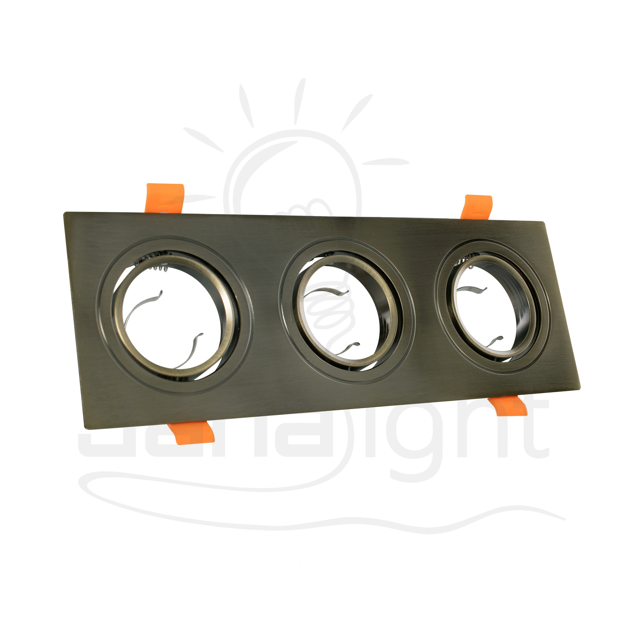 جسم سبوت 3 عين مربع فلات حلقة ثابته اسود جنى لايت Spot body 3 square eye flat fixed ring black Jana Light